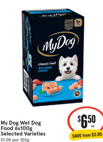 IGA My Dog Wet Dog Food 6x100g offer