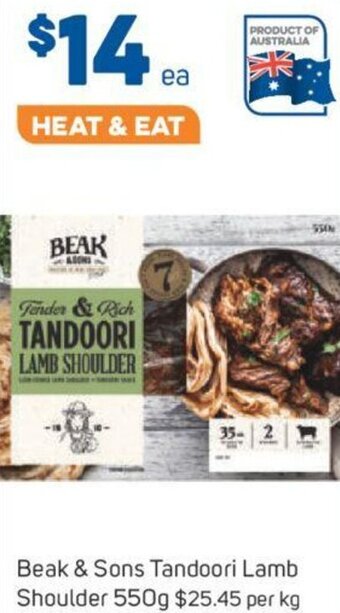 Beak & Sons Tandoori Lamb Shoulder 550g