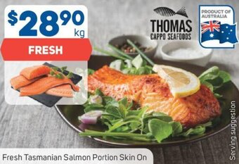 Foodland Fresh Tasmanian Salmon Portion Skin On offer