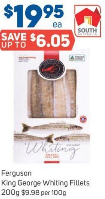 Foodland Ferguson King George Whiting Fillets 200g offer