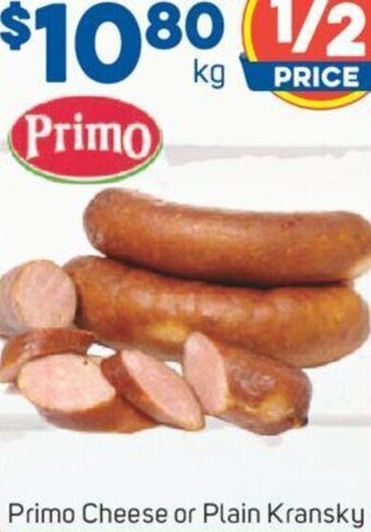 Primo Cheese or Plain Kransky