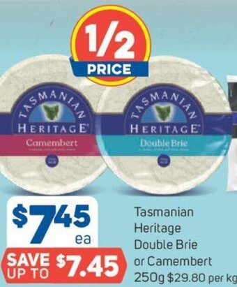 Foodland Tasmanian Heritage Double Brie or Camembert 250g offer