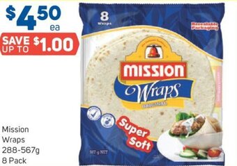 Foodland Mission Wraps 288-567g offer