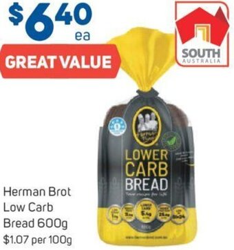 Foodland Herman Brot Low Carb Bread 600g offer
