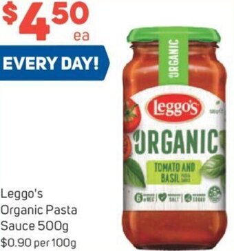 Foodland Leggo's Organic Pasta Sauce 500g offer