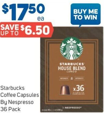 Foodland Starbucks Coffee Capsules By Nespresso 36 Pack offer