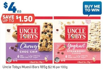 Foodland Uncle Tobys Muesli Bars 185g offer