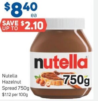 Foodland Nutella Hazelnut Spread 750g offer