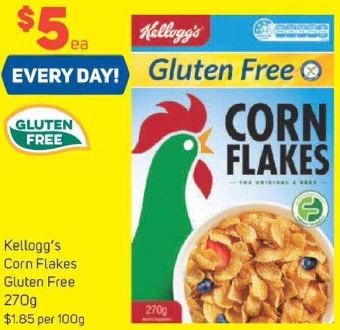 Kellogg's Corn Flakes Gluten Free 270 g offer at Foodland