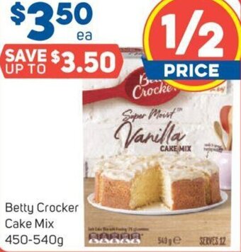 Foodland Betty Crocker Cake Mix 450-540g offer