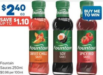 Foodland Fountain Sauces 250ml offer