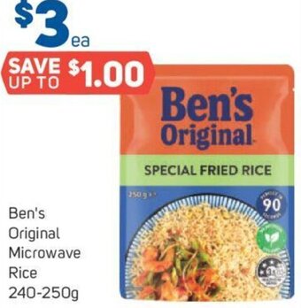 Foodland Ben's Original Microwave Rice 240-250g offer