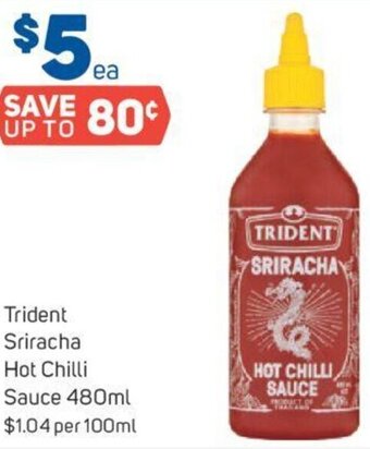 Trident Sriracha Hot Chilli Sauce 480ml