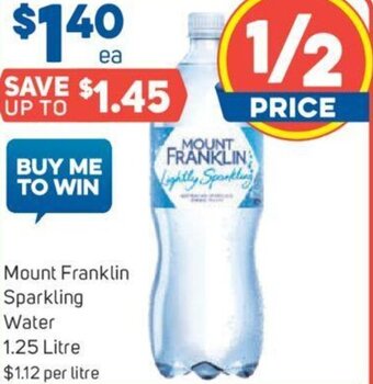 Foodland Mount Franklin Sparkling Water 1.25 Litre offer
