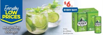 Foodland Kirks 6 x 250ml offer
