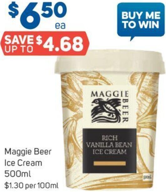 Maggie Beer Ice Cream 500ml offer at Foodland