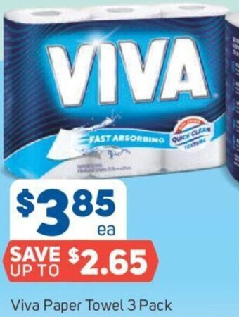 Foodland Viva Paper Towel 3 Pack offer