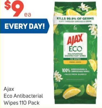 Foodland Ajax Eco Antibacterial Wipes 110 Pack offer