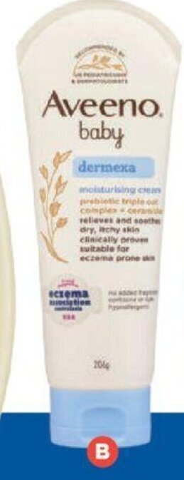 Foodland Aveeno Baby Dermexa Moisturising Cream 206g offer