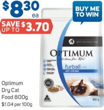 Foodland Optimum Dry Cat Food 800g offer