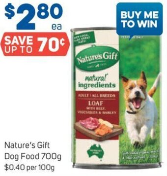 Foodland Nature's Gift Dog Food 700g offer