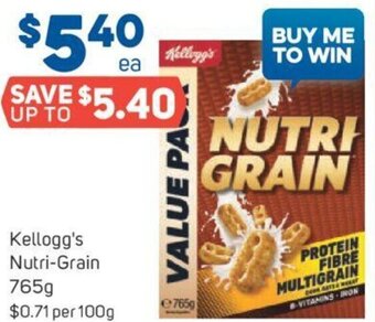 Foodland Kellogg's Nutri-Grain 765g offer