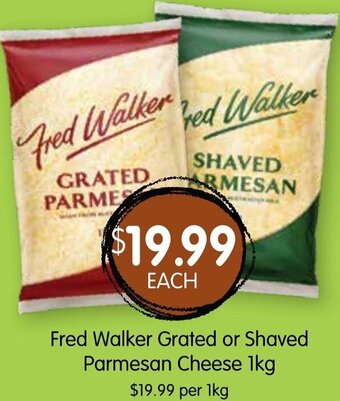 Spudshed Fred Walker Grated or Shaved Parmesan Cheese 1kg offer