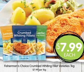 Spudshed Fisherman's Choice Crumbed Whiting Fillet Varieties 1kg offer