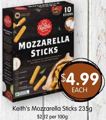 Spudshed Keith's Mozzarella Sticks 235g offer