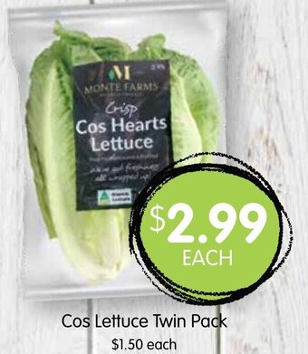 Spudshed Cos Lettuce Twin Pack offer