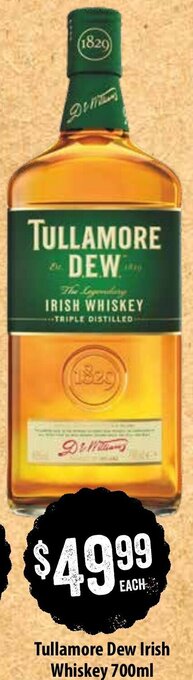 Tullamore Dew Irish Whiskey 700ml