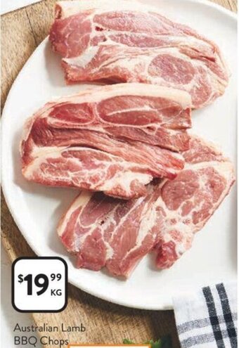 Foodworks Australian Lamb BBQ Chops offer