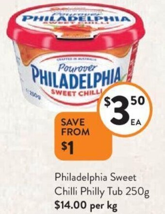 Foodworks Philadelphia Sweet Chilli Philly Tub 250g offer