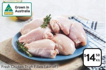 Foodworks Fresh Chicken Thigh Fillets (skin off) offer