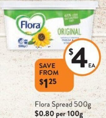 Foodworks Flora Spread 500g offer