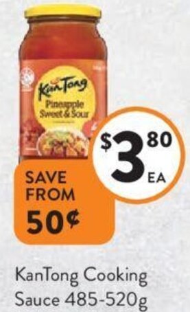 Foodworks KanTong Cooking Sauce 485-520g offer