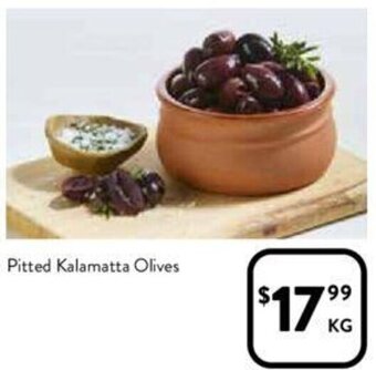 Foodworks Pitted Kalamatta Olives offer