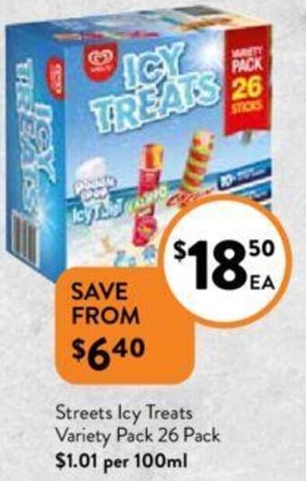 Foodworks Streets Icy Treats Variety Pack 26 Pack offer
