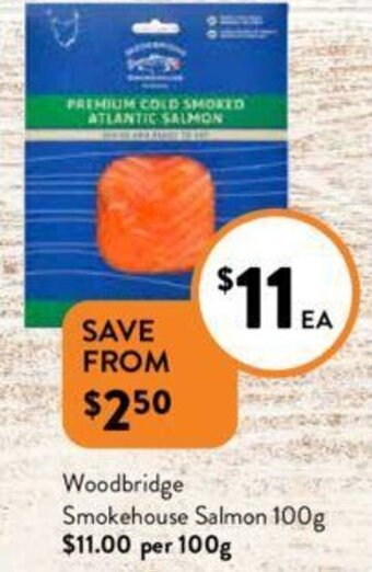 Foodworks Woodbridge Smokehouse Salmon 100g offer
