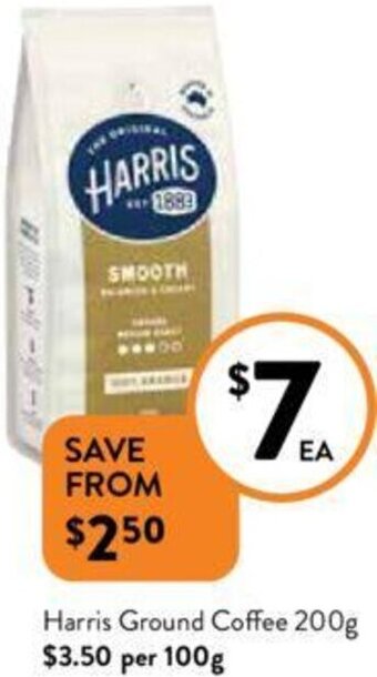 Foodworks Harris Ground Coffee 200g offer