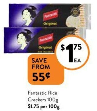 Foodworks Fantastic Rice Crackers 100g offer