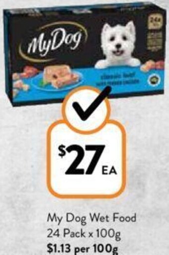 My Dog Wet Food 24 Pack x 100g