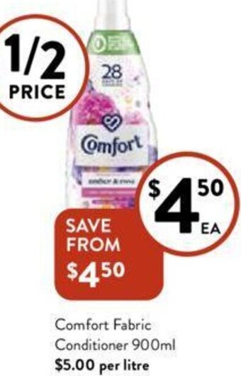 Foodworks Comfort Fabric Conditioner 900ml offer