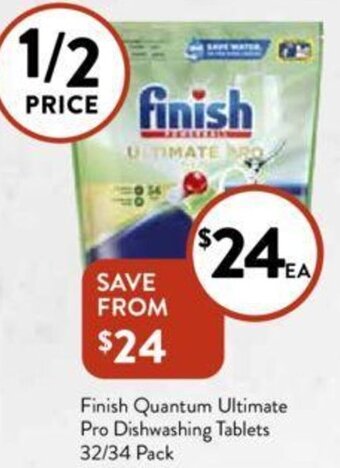 Finish Quantum Ultimate Pro Dishwashing Tablets 32/34 Pack