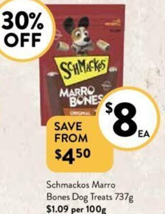 Foodworks Schmackos Marro Bones Dog Treats 737g offer