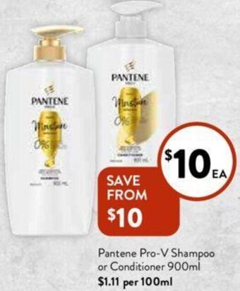 Foodworks Pantene Pro-V Shampoo or Conditioner 900ml offer