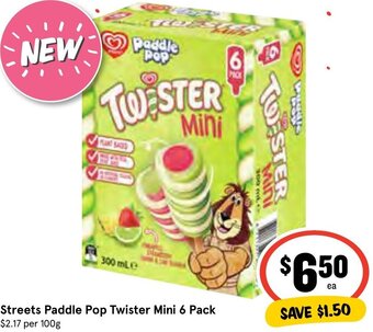 IGA Streets Paddle Pop Twister Mini 6 Pack offer