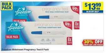 My Chemist Freedom Mid-Stream Pregnancy Test 8 Pack offer