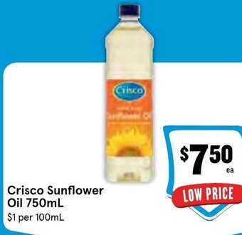 IGA Crisco Sunflower Oil 750mL offer