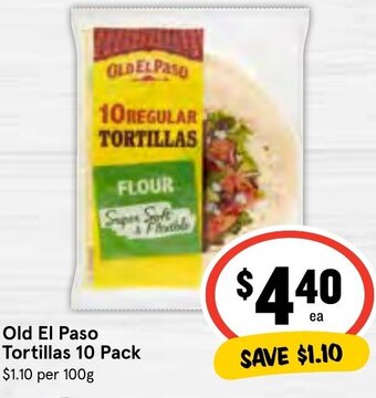 IGA Old El Paso Tortillas 10 Pack offer